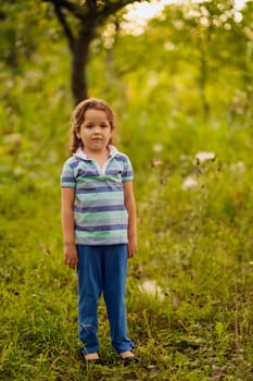 little girl in the garden