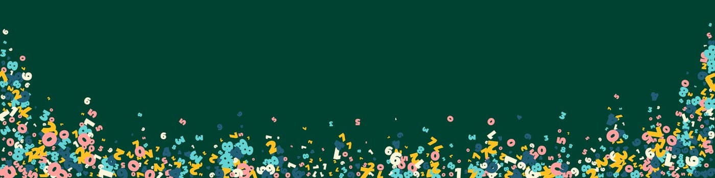 Scattered letters of latin alphabet. Colorful childish floating characters of English language. Foreign languages study concept. Back to school banner .
