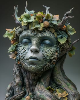 Forest spirit, creative nature concept. Selective soft focus.