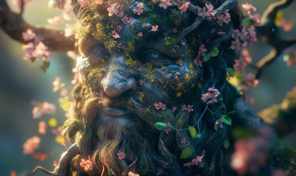 Forest spirit, creative nature concept. Selective soft focus.