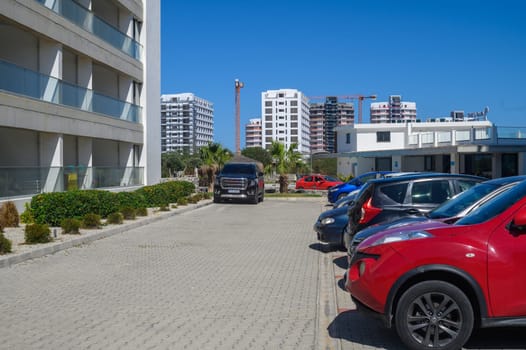 Gaziveren Cyprus 05.27.2024 - cars in the parking lot in a residential complex 11