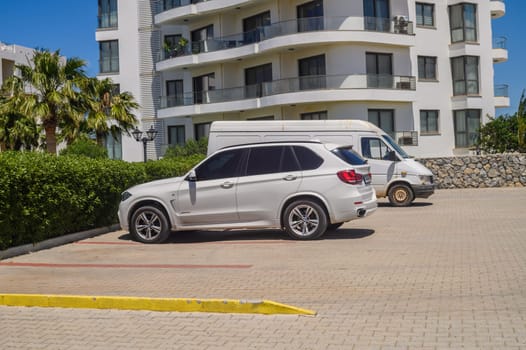 Gaziveren Cyprus 05.27.2024 - cars in the parking lot in a residential complex 2