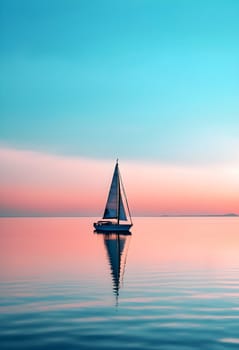 Sunset Sailing on a Tranquil Sea