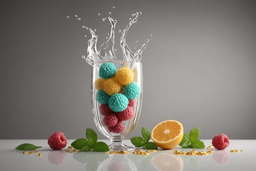 Experience summer in a cup: a zesty and sweet fruit mix with a splash of water for added freshness.