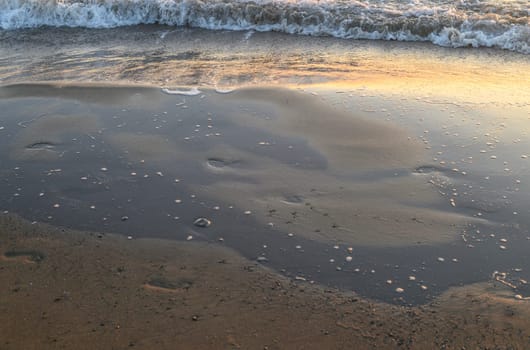 seashore sand on the beach at sunset 1