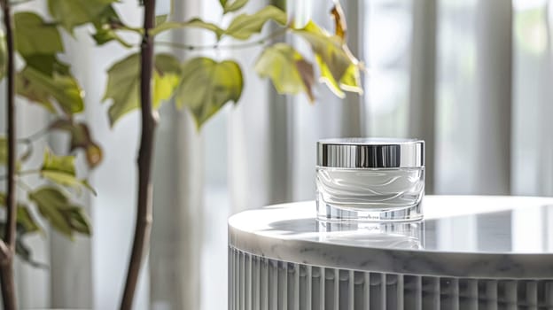 Face cream moisturiser, skincare and bodycare product, spa and organic beauty cosmetics for natural skin care routine idea