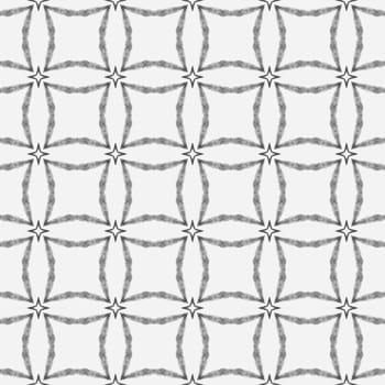 Textile ready fancy print, swimwear fabric, wallpaper, wrapping. Black and white remarkable boho chic summer design. Repeating striped hand drawn border. Striped hand drawn design.