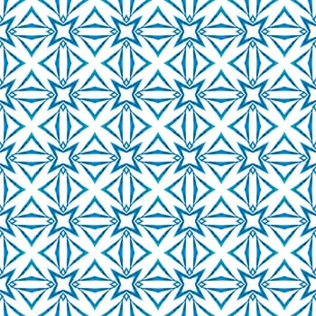 Textile ready beauteous print, swimwear fabric, wallpaper, wrapping. Blue tempting boho chic summer design. Exotic seamless pattern. Summer exotic seamless border.