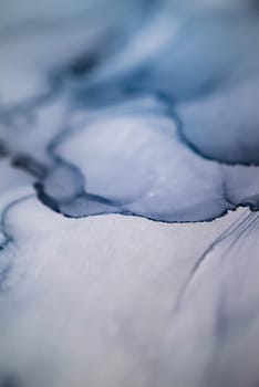 Part of original alcohol ink painting. Modern art. Abstract colorful background, wallpaper. Marble texture. Fluid Art for modern banners, ethereal graphic design.