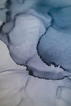 Part of original alcohol ink painting. Modern art. Abstract colorful background, wallpaper. Marble texture. Fluid Art for modern banners, ethereal graphic design.