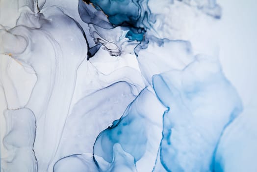 Part of original alcohol ink painting. Modern art. Abstract colorful background, wallpaper. Marble texture. Fluid Art for modern banners, ethereal graphic design.