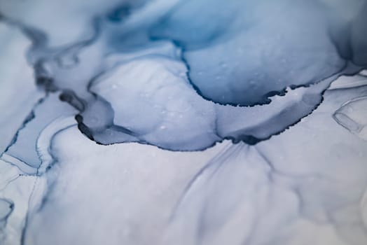 Part of original alcohol ink painting. Modern art. Abstract colorful background, wallpaper. Marble texture. Fluid Art for modern banners, ethereal graphic design.