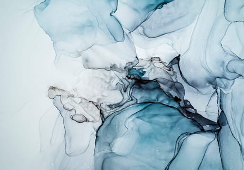 Part of original alcohol ink painting. Modern art. Abstract colorful background, wallpaper. Marble texture. Fluid Art for modern banners, ethereal graphic design.