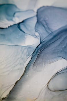 Part of original alcohol ink painting. Modern art. Abstract colorful background, wallpaper. Marble texture. Fluid Art for modern banners, ethereal graphic design.