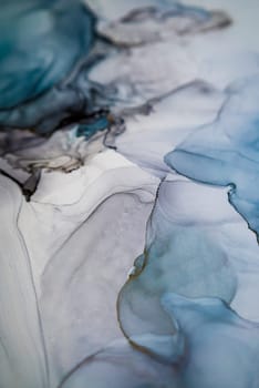 Part of original alcohol ink painting. Modern art. Abstract colorful background, wallpaper. Marble texture. Fluid Art for modern banners, ethereal graphic design.