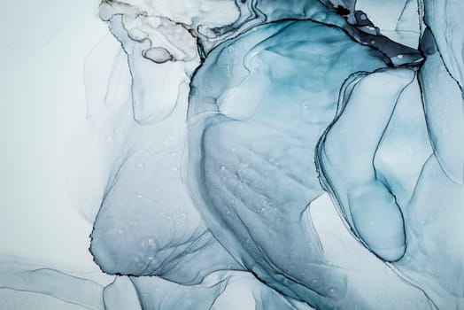 Part of original alcohol ink painting. Modern art. Abstract colorful background, wallpaper. Marble texture. Fluid Art for modern banners, ethereal graphic design.