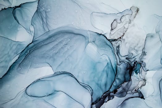 Part of original alcohol ink painting. Modern art. Abstract colorful background, wallpaper. Marble texture. Fluid Art for modern banners, ethereal graphic design.