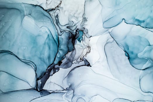 Part of original alcohol ink painting. Modern art. Abstract colorful background, wallpaper. Marble texture. Fluid Art for modern banners, ethereal graphic design.