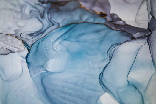 Part of original alcohol ink painting. Modern art. Abstract colorful background, wallpaper. Marble texture. Fluid Art for modern banners, ethereal graphic design.