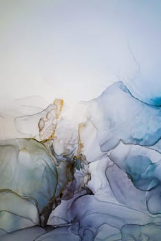 Part of original alcohol ink painting. Modern art. Abstract colorful background, wallpaper. Marble texture. Fluid Art for modern banners, ethereal graphic design.