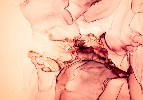 The picture is painted in alcohol ink. Abstraction will perfectly fit into a modern interior. Closeup of the painting. Colorful abstract painting background. Highly-textured paint.