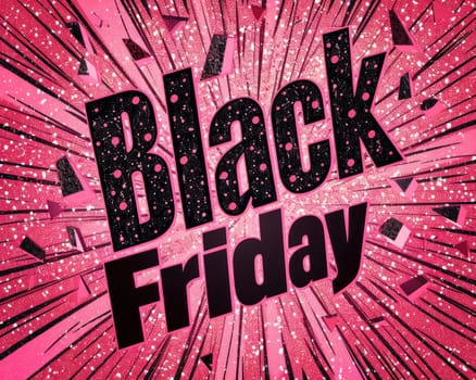 Black friday shopping background with text on top for retail business promotion