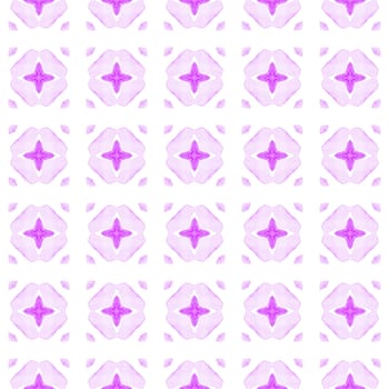 Textile ready enchanting print, swimwear fabric, wallpaper, wrapping. Purple great boho chic summer design. Chevron watercolor pattern. Green geometric chevron watercolor border.