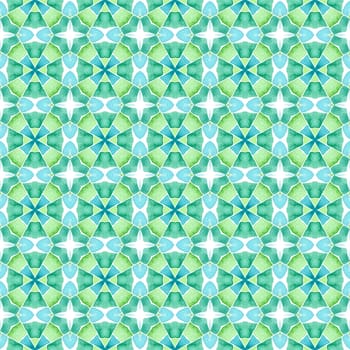 Textile ready bold print, swimwear fabric, wallpaper, wrapping. Green fancy boho chic summer design. Arabesque hand drawn design. Oriental arabesque hand drawn border.