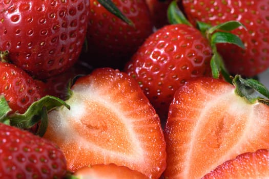 Full Frame of Texture, close up of strawberrys