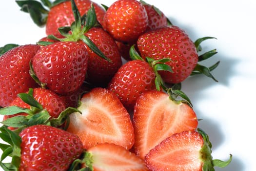 Bunch of fresh summer strawberries