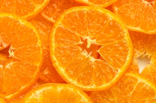 tangerine slices as a background for food photo 3