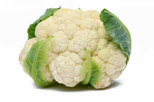 Fresh tasty cauliflower isolated on white background 3