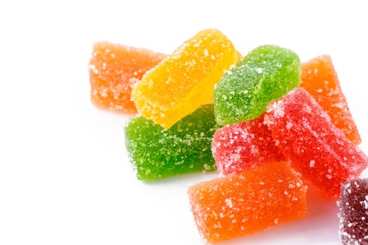 Soft candies, multi-colored marmalade, long, close-up, selective focus 2