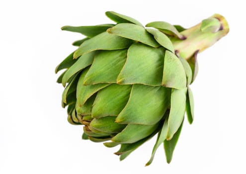 Fresh Artichokes isolated on white background closeup 2