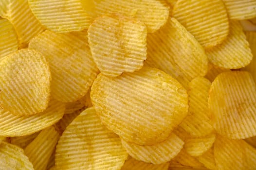 crispy potato chips snack texture background top view 2