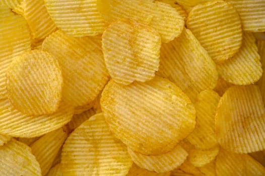 crispy potato chips snack texture background top view 1