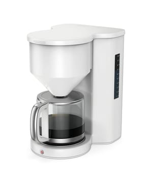 Filter coffee maker on white background