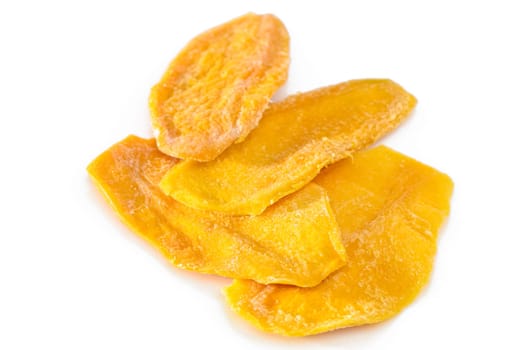 Dried Mango, isolated on white background, clipping path, full depth of field 3