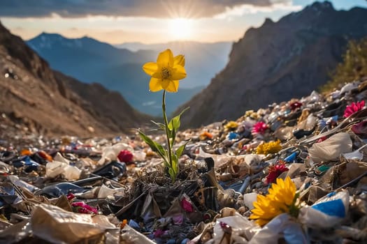 Ecological concept. Ecology problems of the planet Earth. Rubbish in places of rest by the sea. Plastic bottles. High quality photo