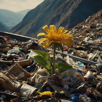 Ecological concept. Ecology problems of the planet Earth. Rubbish in places of rest by the sea. Plastic bottles. High quality photo