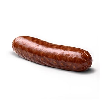 One grill sausage isolated on transparency background