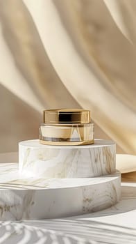 Face cream moisturiser, golden skincare and bodycare product on gold background, spa and organic beauty cosmetics for natural skin care routine