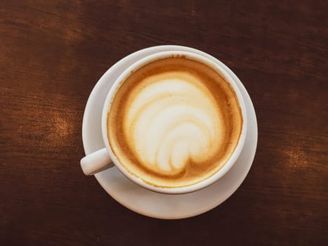 Breakfast, food and drinks and service concept - Cappuccino in a restaurant, at a coffee break