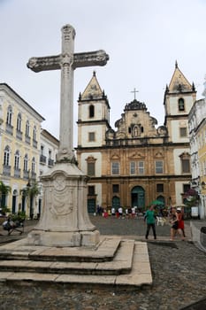 salvador, bahia, brazil - may 8, 2023: View of the Church and Convent of Sao Francisco in the Historic Center region in the city of Salvador.