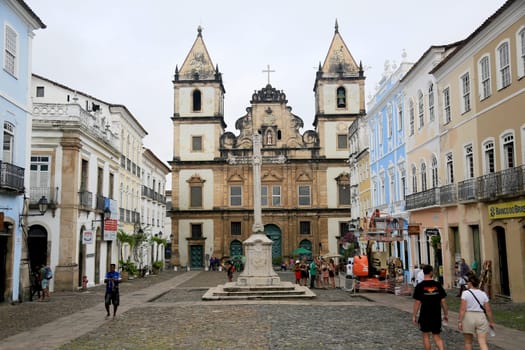 salvador, bahia, brazil - may 8, 2023: View of the Church and Convent of Sao Francisco in the Historic Center region in the city of Salvador.