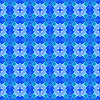 Textile ready brilliant print, swimwear fabric, wallpaper, wrapping. Blue beauteous boho chic summer design. Hand drawn tropical seamless border. Tropical seamless pattern.