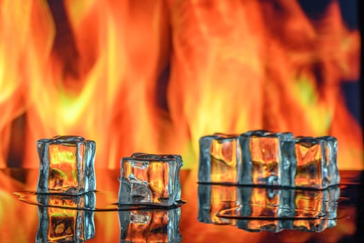 Block of Ice on Fire 6