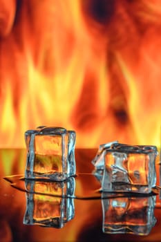 Block of Ice on Fire 7