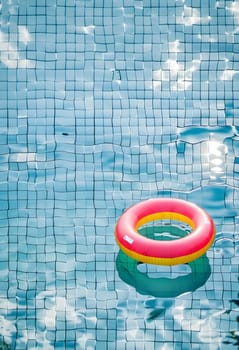 Colorful Floaties in the Swimming Pool
