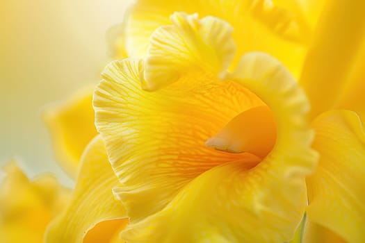 Yellow flower in vase with blurry background, beauty of nature and tranquility in home decor concept